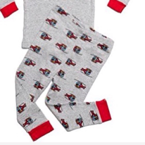 Leveret pajamas NWT 18-24 month baby infant toddler pajamas, grey red helicopter - Picture 6 of 8